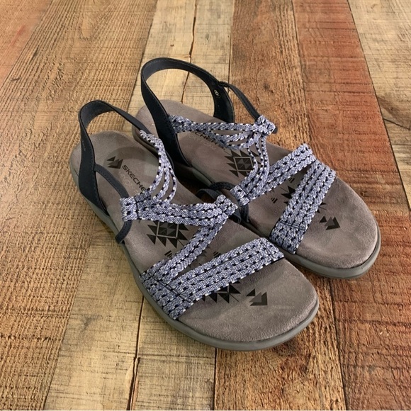 Skechers Womens Reggae Slim Strap Sandals -8 - Picture 1 of 10